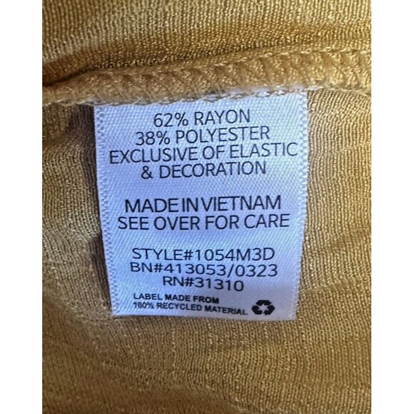 BCX Womens S Gold  Lace Cut-Out Crop Elastic Waist Milkmaid Coquette Cottagecore - Picture 4 of 5